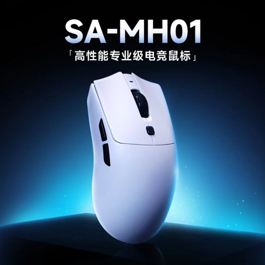 Rawm SA-MH01 Mouse Tri-Mode Wireless Lightweight PAW3395 Gamer Mouse Custom Ergonomics Micro-Motion Hot Swap Gaming Accessories
