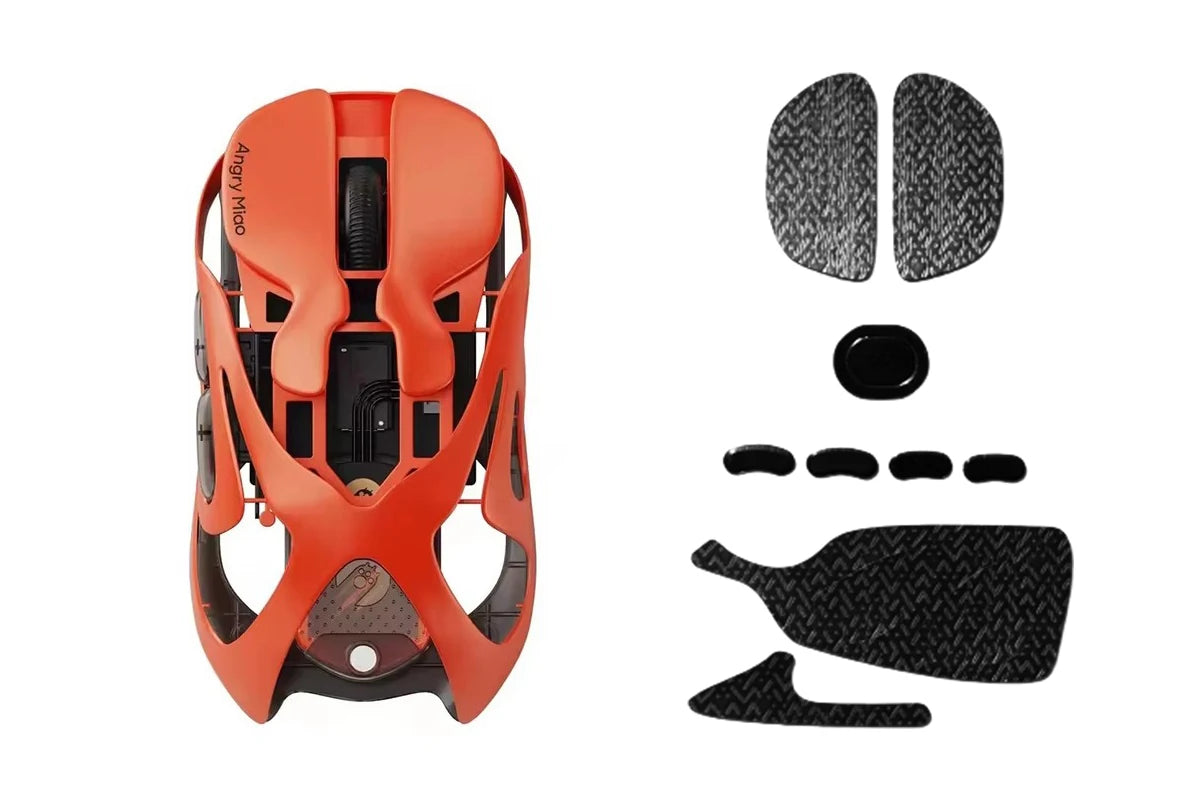 Angry Miao Infinity Gaming Wireless Mouse Hot-Swappable Metal Ultralight Hollow PAW3950 Dual 8K Wired Tri-Mode