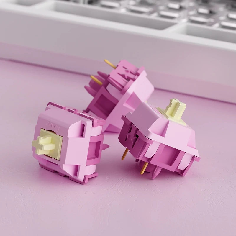 Akko V3 Creamy Purple Pro Switch 5-pin 30gf Tactile Switch Compatible with MX Mechanical Keyboard (45 pcs)