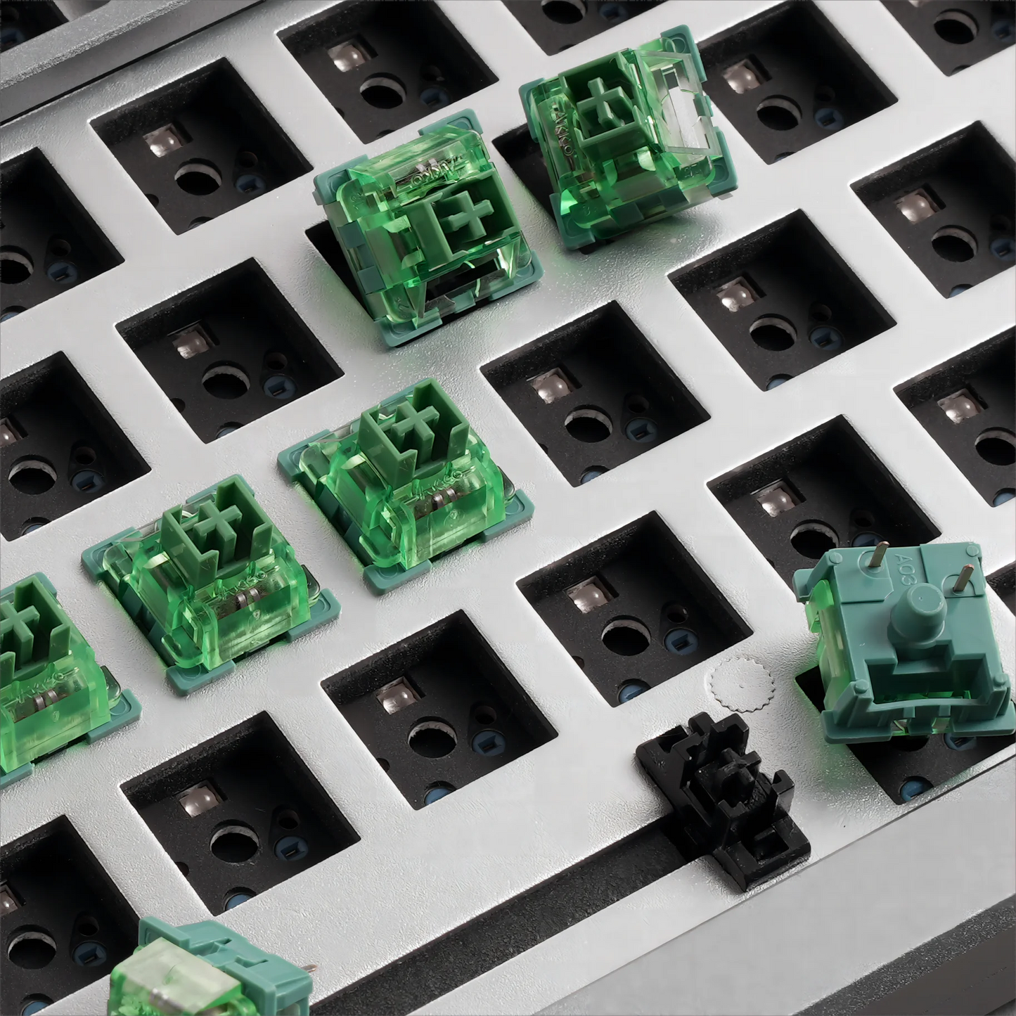 Akko V3 Pro Matcha Green Switches 3 Pin 50gf Linear Switch With Stable Dustproof Stem For Mx Mechanical Keyboard (45 pcs)