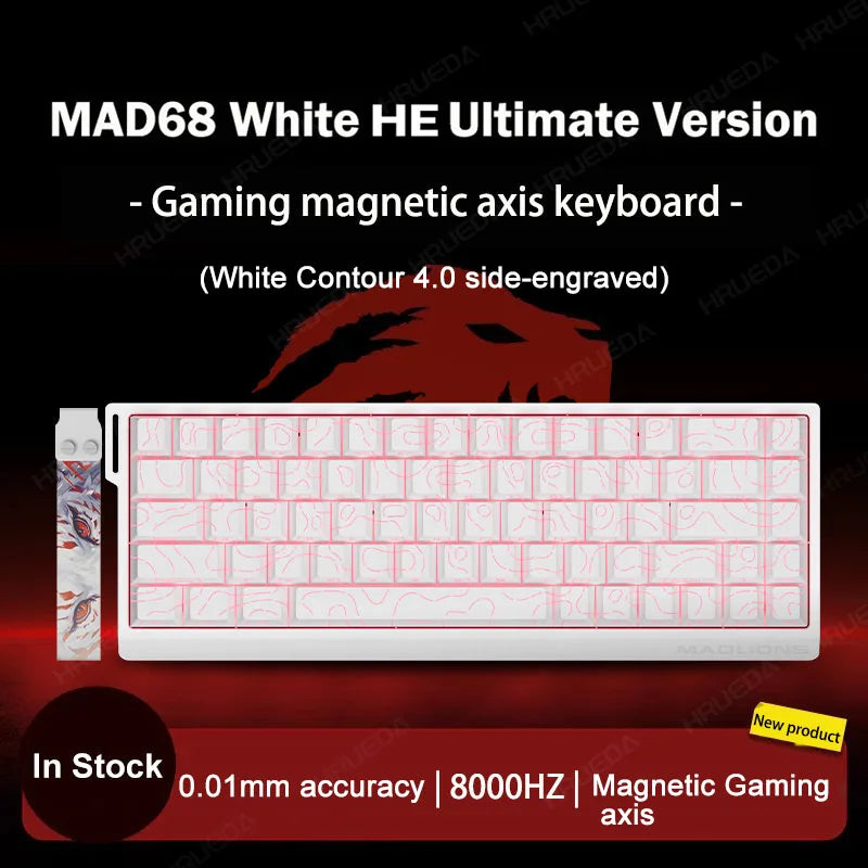 FGG Madlions Mad60 HE Mad68 Pro HE E-sports Magnetic Switch Mechanical Keyboard RGB Wired Hot Swap 8K Customized Gaming Keyboard