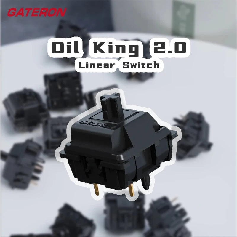 Gateron new oil king 2.0 switch 5pin Pre lubed linear switches 55gf mechanical keyboard switch accessories DIY oil black