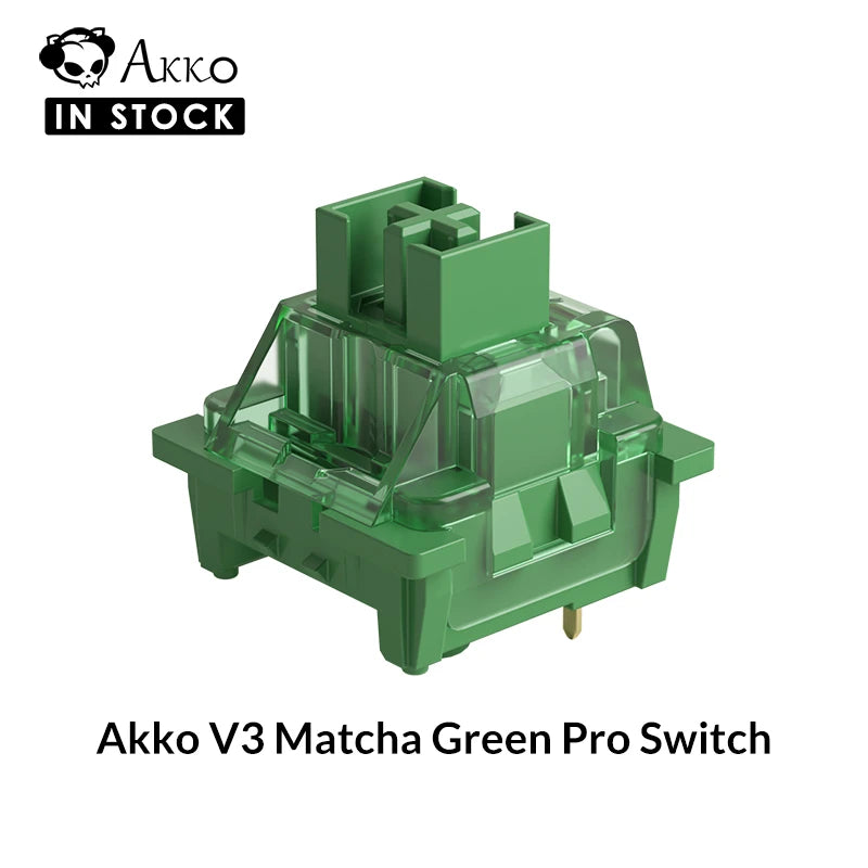 Akko V3 Pro Matcha Green Switches 3 Pin 50gf Linear Switch With Stable Dustproof Stem For Mx Mechanical Keyboard (45 pcs)