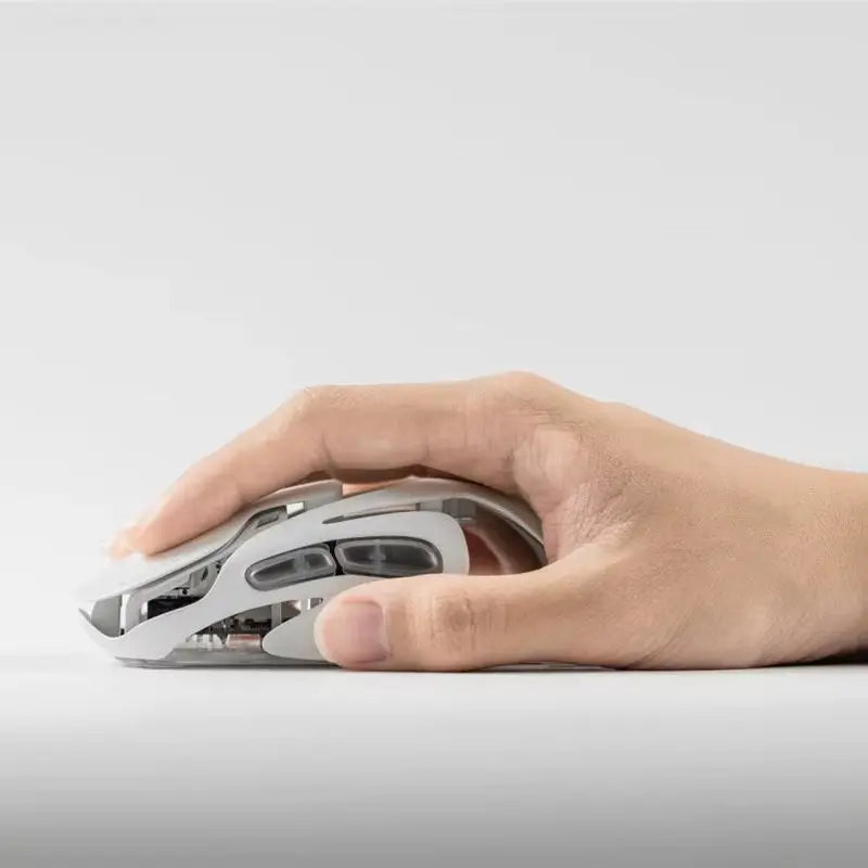 Angry Miao Infinity Gaming Wireless Mouse Hot-Swappable Metal Ultralight Hollow PAW3950 Dual 8K Wired Tri-Mode