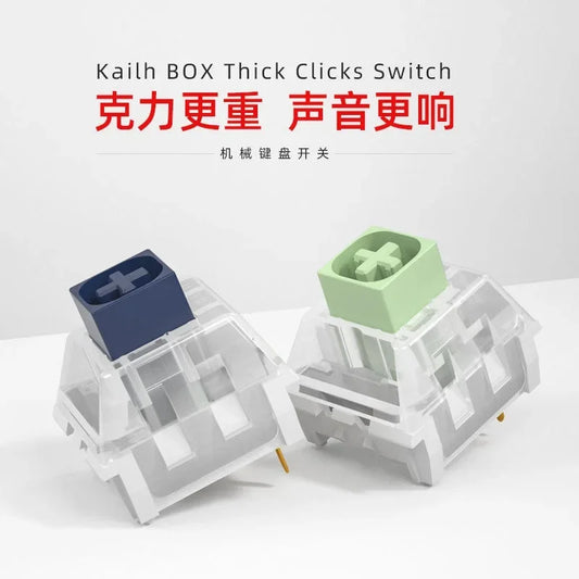 Kailh Box Jade/Navy Switch Clicky Tactile Switches for DIY Mechanical Keyboard SMD MX 3Pin Switches Customize Gamer PCB Mount