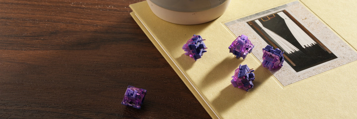 Akko V3 Pro Lavender Purple Switches 5 Pin 40gf Tactile Switch Compatible with MX Mechanical Keyboard (45 pcs)