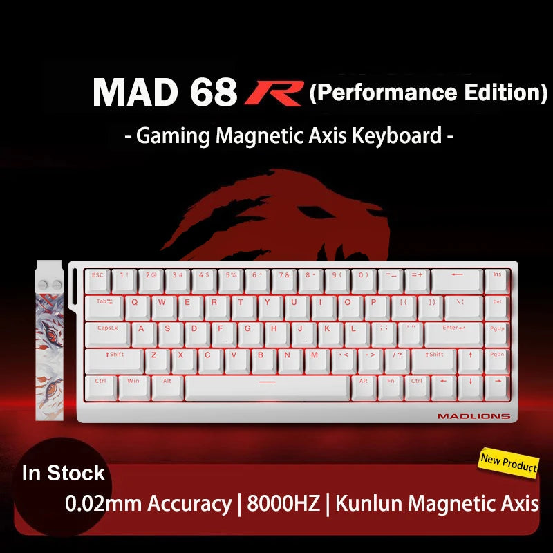 FGG Madlions Mad60 HE Mad68 Pro HE E-sports Magnetic Switch Mechanical Keyboard RGB Wired Hot Swap 8K Customized Gaming Keyboard