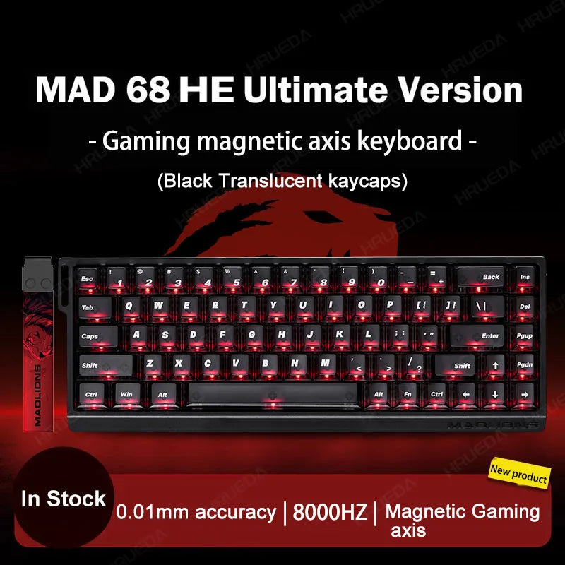 FGG Madlions Mad60 HE Mad68 Pro HE E-sports Magnetic Switch Mechanical Keyboard RGB Wired Hot Swap 8K Customized Gaming Keyboard