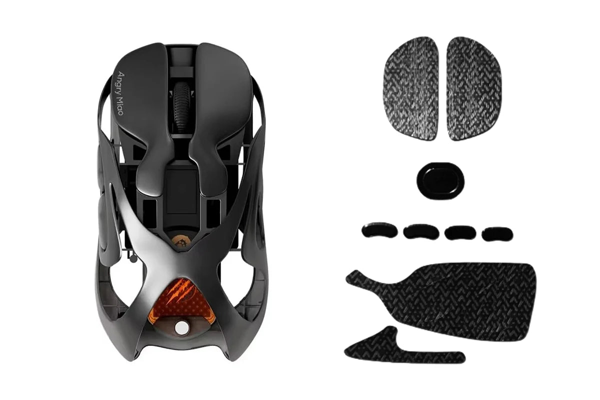 Angry Miao Infinity Gaming Wireless Mouse Hot-Swappable Metal Ultralight Hollow PAW3950 Dual 8K Wired Tri-Mode